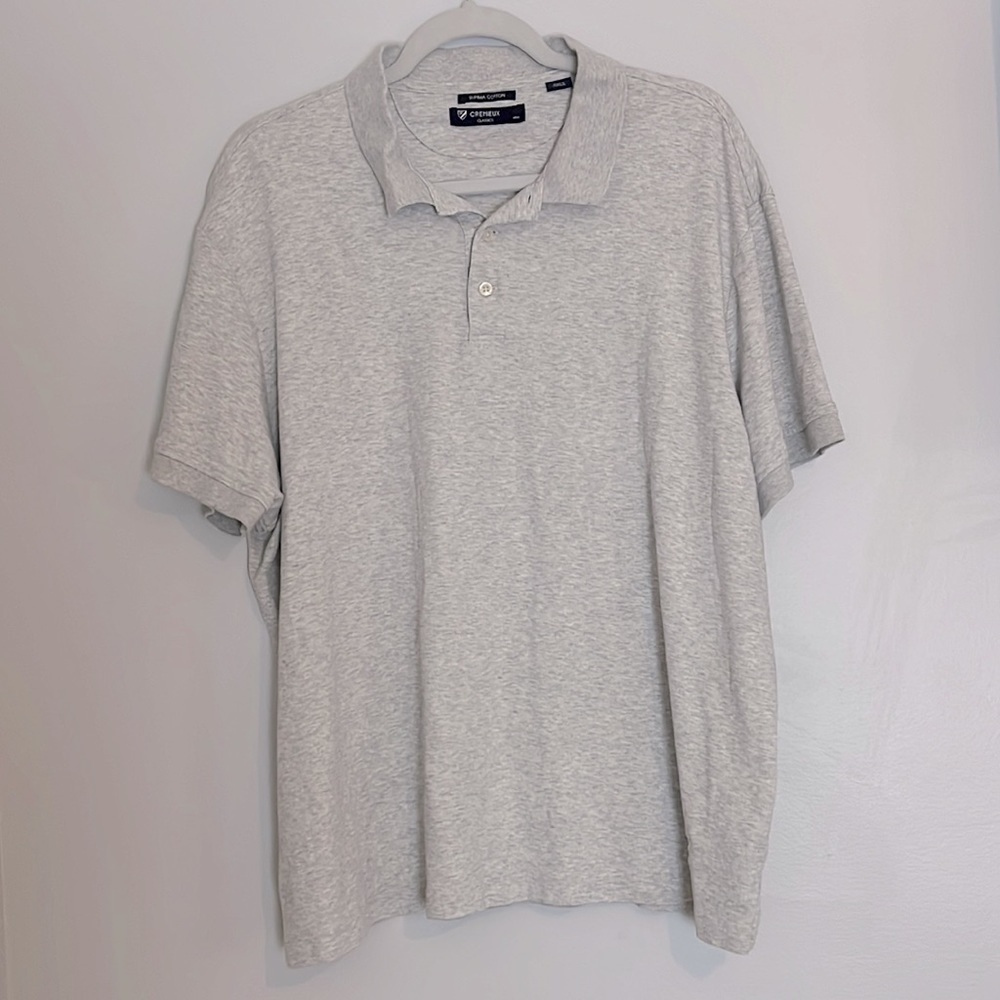 DANIEL CREMIEUX SZ XXL HEATHERED GRAY COTTON POLO EUC